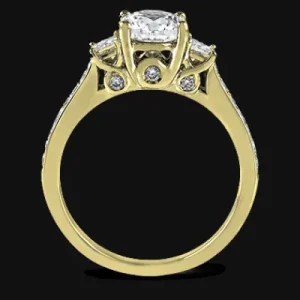 Zeghani ZR446 Engagement Ring in 14k Gold with Diamonds
