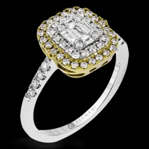 Zeghani ZR1235 Right Hand Ring in 14k Gold with Diamonds