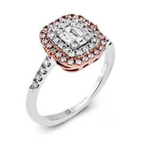 Zeghani ZR1235 Right Hand Ring in 14k Gold with Diamonds