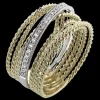 Zeghani ZR2493 Right Hand Ring in 14k Gold with Diamonds