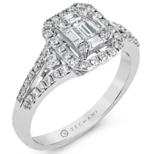 Zeghani ZR1273 Right Hand Ring in 14k Gold with Diamonds