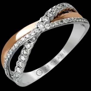 Zeghani ZR559 Right Hand Ring in 14k Gold with Diamonds
