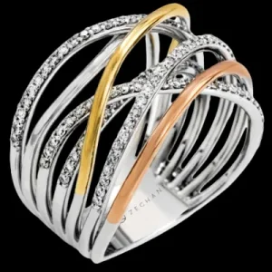 Zeghani ZR1291 Right Hand Ring in 14k Gold with Diamonds