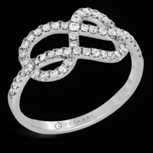 Zeghani ZR1152 Right Hand Ring in 14k Gold with Diamonds