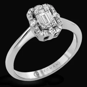 Zeghani ZR1176 Right Hand Ring in 14k Gold with Diamonds