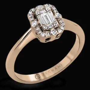 Zeghani ZR1176 Right Hand Ring in 14k Gold with Diamonds