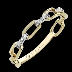 Zeghani ZR2497 Right Hand Ring in 14k Gold with Diamonds