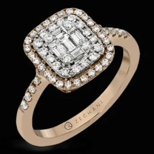 Zeghani ZR1235 Right Hand Ring in 14k Gold with Diamonds