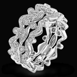 Zeghani ZR601 Right Hand Ring in 14k Gold with Diamonds