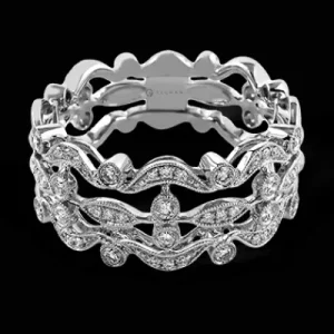 Zeghani ZR601 Right Hand Ring in 14k Gold with Diamonds
