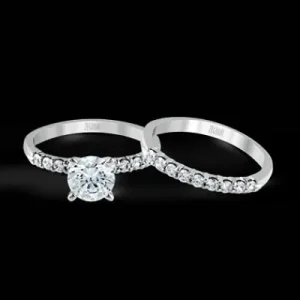 Zeghani ZR95 Wedding Set in 14k Gold with Diamonds