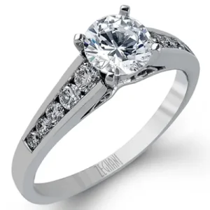Zeghani ZR118 Wedding Set in 14k Gold with Diamonds