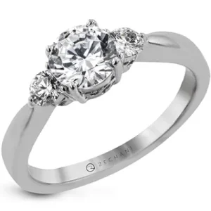 Zeghani ZR30NDER Wedding Set in 14k Gold with Diamonds