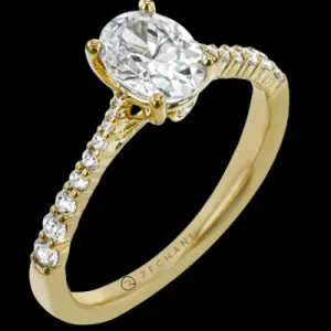 Zeghani ZR31PRER Wedding Set in 14k Gold with Diamonds