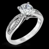 Zeghani ZR28PVER Wedding Set in 14k Gold with Diamonds