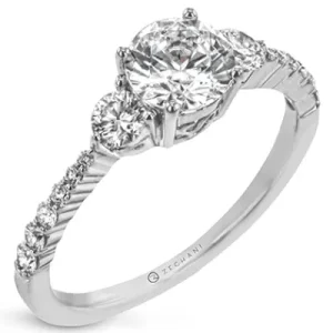 Zeghani ZR30SPER Wedding Set in 14k Gold with Diamonds